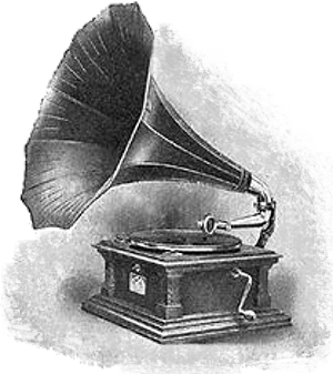 illustration of gramaphone